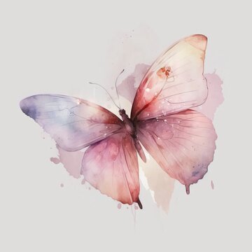 beautiful light pink butterfly