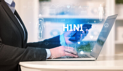 Doctor working a health check