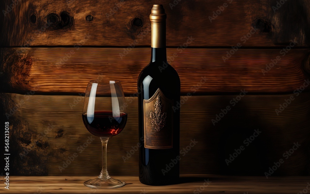 Poster header image for wine. generative ai
