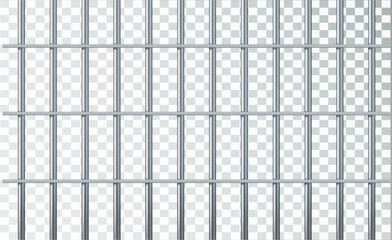 prison metal bars . Iron jail cage. Prison fence jail. Template design for criminal or sentence. Vector illustration