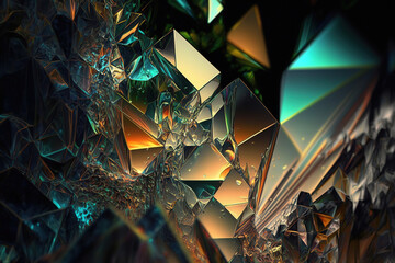 crystal abstract background.Generative Ai