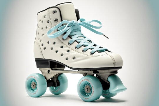 an image of a pair of roller skates on white. Generative AI
