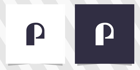 letter p logo design vector
