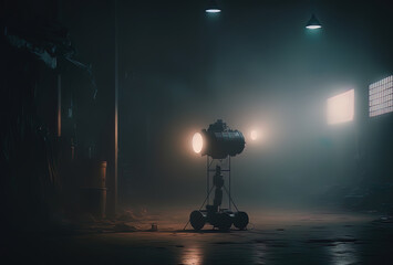 Industrial light in a factory