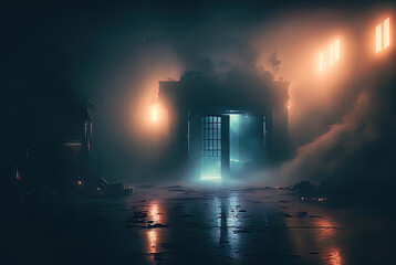 Power station in the night