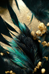 Peacock feathers