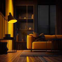 Modern home yellow interior project