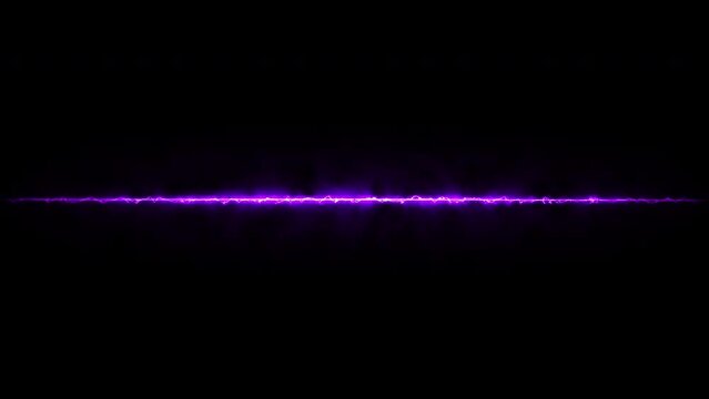 Neon light visual effects video intro animation on black background.