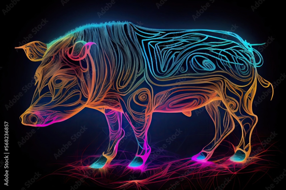 Poster boar multi color style generative ai