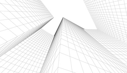 Fototapeta premium Abstract architecture 3d illustration