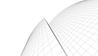 Fototapeta premium Abstract architecture 3d illustration