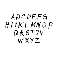 Rough Brushstroke Vector English Small letter alphabet