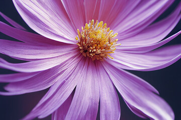 Obraz premium Aster Flowers, Illustration, Generative AI
