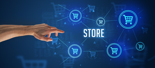 Close-Up of cropped hand pointing