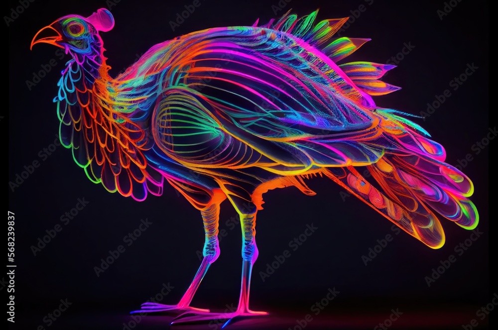Poster turkey multi color style generative ai