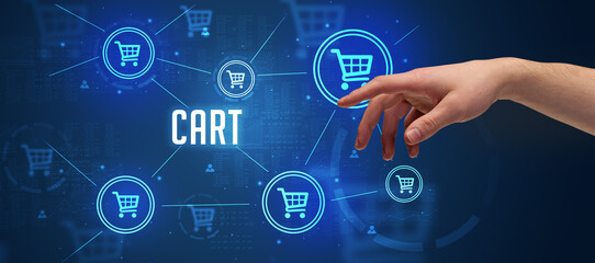 Close-Up of cropped hand pointing