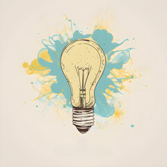 A minimalist illustration of a lightbulb