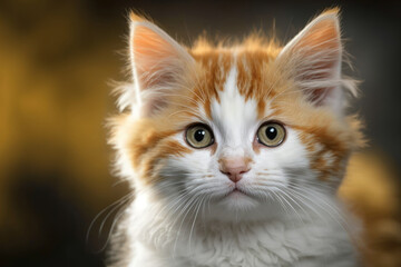 kitten looks at you cutely. Generative AI