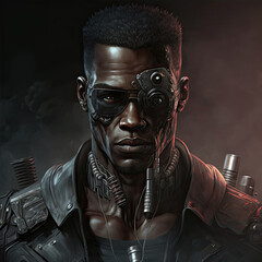African American Terminator, generative ai