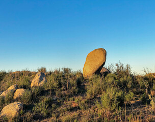 Sunlit Rock In A Mexican Landscape