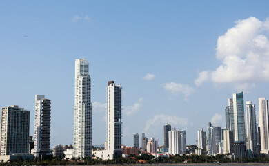 Panorama city panama, skyscrapers and buildings in panama