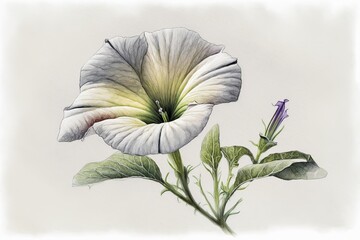 petunia flower, for wedding invitations, anniversary, birthday, prints, posters. Generative AI.