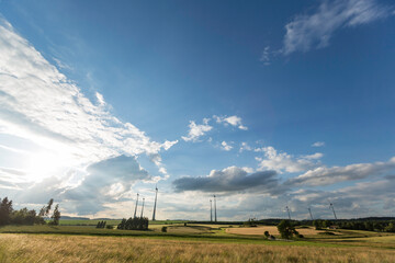 wind turbines in the country side