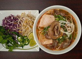 Spicy beef Vietnamese soup