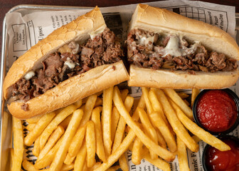Cheesesteak and french fries