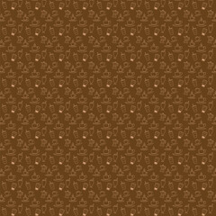 seamless pattern with coffee drinks line art