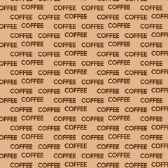 seamless pattern with coffee word 