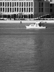 Obraz premium small fishing boat at the Adriatic Sea bay