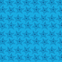 Sea star vector seamless pattern