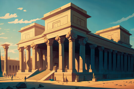 The Osirion temple in Egypt's Abydos. Generative AI