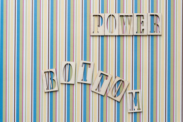 scrapbook paper with vertical lines and the words 