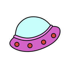 ufo vector illustration on white background