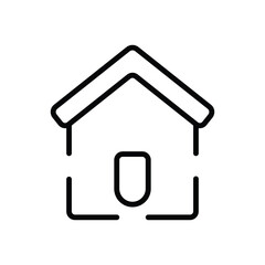 house vector line art illustration, nice little hut vector, home vector icon