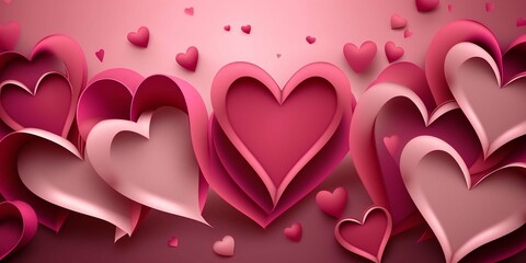 Valentines day background banner