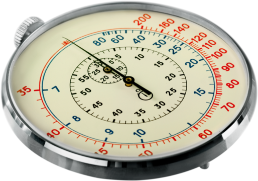 Closeup of a Stopwatch, Isolated