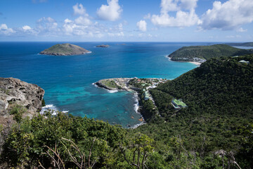 Views from Colombier in the west of the French Caribbean island of St Barth (Saint Barthelemy)