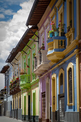 Fototapeta premium Casas del centro histórico en Quito