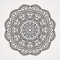 mandala decorated with many petals with a combination of ornaments. suitable for henna, tattoos, photos, coloring books. islam, hindu,Buddha, india, pakistan, chinese, arab