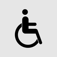 Disabled Icon vector. Simple flat symbol. trendy style illustration on white background..eps