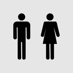 Man and Woman Icon Vector. Simple flat symbol.trendy style illustration on white background..eps