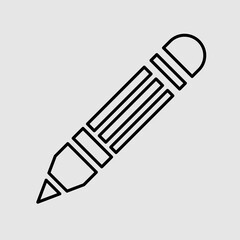 Pencil Icon Vector. Perfect Black pictogram illustration on white background