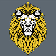 Delta Lion Face Vector Art