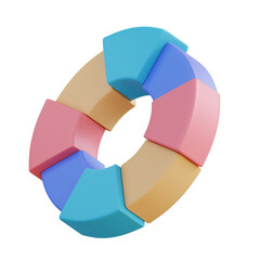 Obraz premium 3D illustration circle color palette