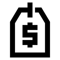 price tag line icon