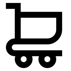 shopping cart line icon