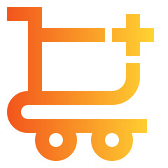 Obraz premium cart gradient icon